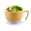 Rice Bowl Container with Suction Base, Adaptive Elderly Dinnerware, Safe Food Storage Bowls with Handle, Yellow 1