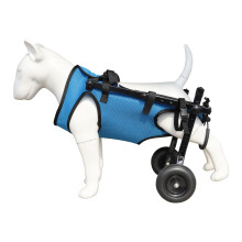 Dog Wheelchair for Back Legs with 2 Wheels, Adjustable XS Size for Disabled Small Dogs and Cats, Blue Color
