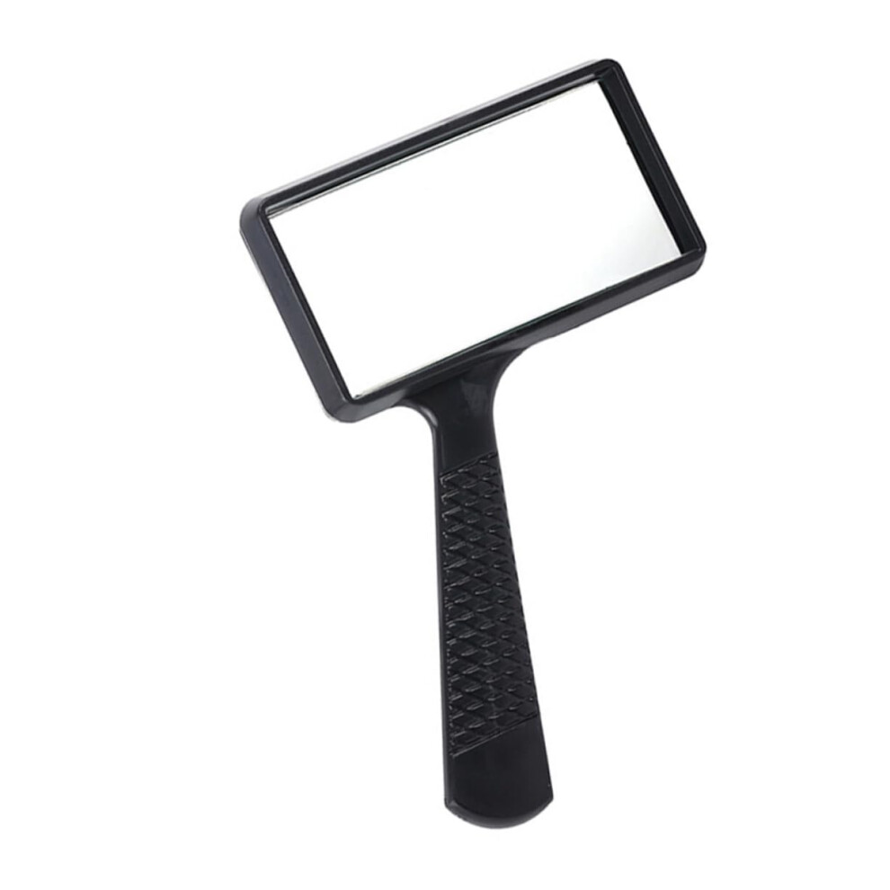 Black Portable Rectangle Magnifier With Multi-Power Zoom Handheld Loupe For Reading Maps Newspapers And Books