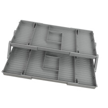 Drawer Organizer with 2 Levels, Expandable Jewelry Storage, Foldable Desk Organizer Box for Office Use