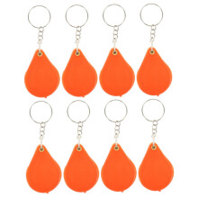 8-Piece Portable Magnifying Glass Keychain Set, Ergonomic Loupe for Jewelry Inspection and Reading, Ideal for Seniors