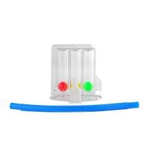 Break Resistant Patient Respiratory Trainer for Vital Capacity Training with 3 Colored Balls, Compact Design