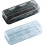Portable Transparent Exam Pencil Case with Removable Divider, Compact ABS Design, Black, Flexible Storage Solution 5