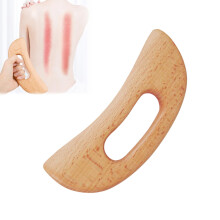 Wooden Massager for Gua Sha Lymphatic Drainage, Natural Wood Scraping Tool for Face, Neck, and Body Care