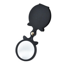 10x Magnifying Glass with Rubber and ABS Frame, Portable Black Lens for Detailed Inspections and Precision Optical Tasks