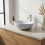 Living And Home (Light Grey) Ceramic Countertop Washbasin 400*400*150MM 3