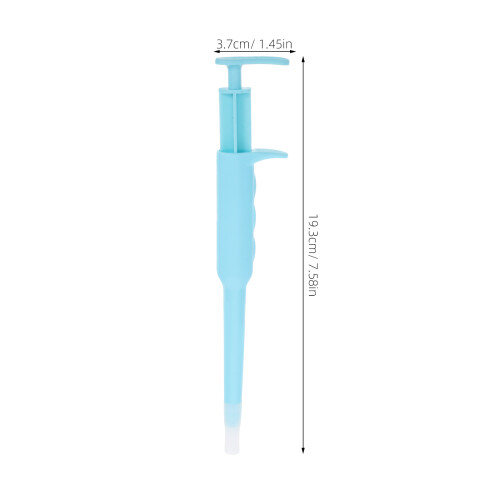 Push Medizinspender ABS Haustier Spritze Sicher Einfach Blau 1