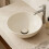 Living And Home (Bone White) Ceramic Countertop Washbasin 400*400*150MM 3