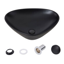 (Black) Modern Ceramic Countertop Washbasin 590*400*145MM
