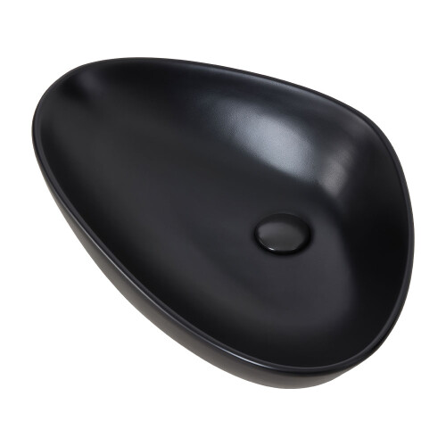 Living And Home (Black) Modern Ceramic Countertop Washbasin 590*400*145MM 2