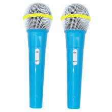 Pack of 2 Children's Toy Microphones for Karaoke, Plastic Simulated Models, Cosplay Game Accessories, Colorful Design