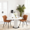 AINPECCA 2PCS Dining Chairs PU Coffee Widen BackrestKitchen 9