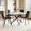 Joolihome 4 PCS Dining Chairs, Linen Breathable Cushion Seat 3