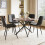 Joolihome 4 PCS Dining Chairs, Linen Breathable Cushion Seat 7