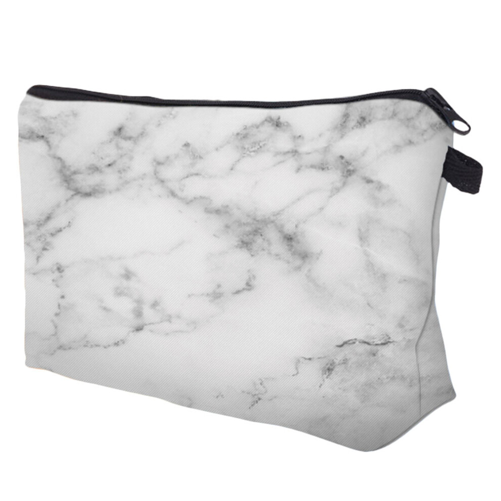 Cosmetic Bag Travel Wash Bag White Polyester Marbling-image-OPC-PK6VPXR-NEW