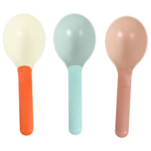 3 Pcs Dog Food Bowl With Stand Grain Spoon Pet Container Scoop