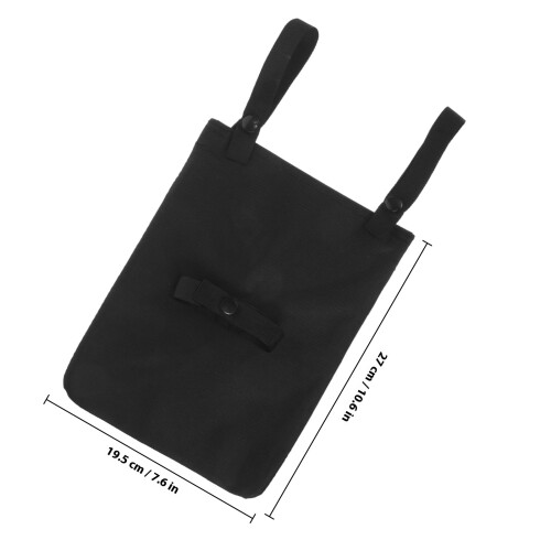Motorcycle Handlebar Bag Black Canvas 1pack 10.6x7.7x0.2in 1