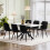 Joolihome 6 PCS Dining Chairs, Linen Breathable Cushion Seat 8