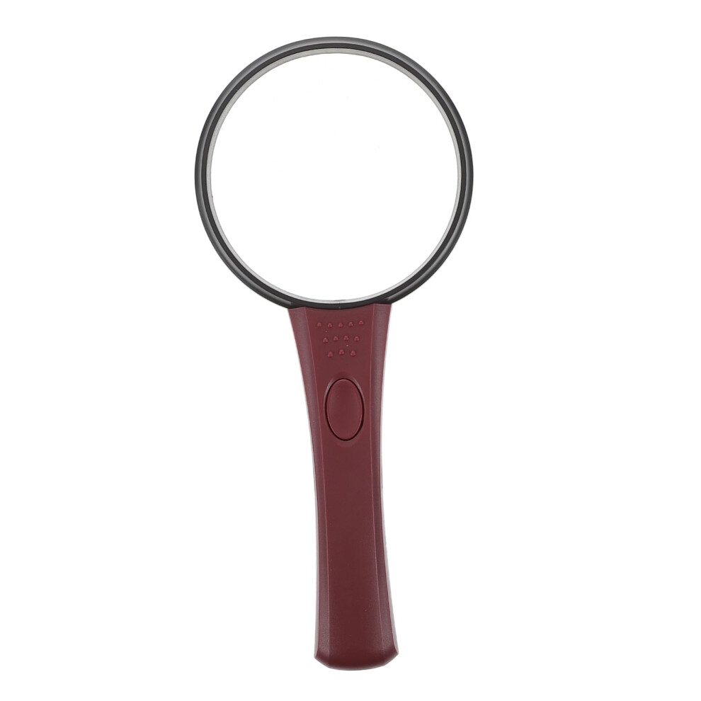 Light Handheld Magnifier With Led For Seniors, Reading Magnifier 3X Magnification For Inspecting Coins, Stamps And Antiques