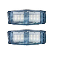 2Pcs LED Marker Lights Front Double Burner Indicator LampFor Man Truck Lorry Front Grill Light A