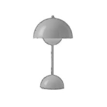 (Light Grey) Nordic Rechargeable Flower Table Lamp Bedside Desk Lamp Mushroom Bedroom Table Decoration Night Table Lamp Night Lights