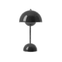 (Black) Nordic Rechargeable Flower Table Lamp Bedside Desk Lamp Mushroom Bedroom Table Decoration Night Table Lamp Night Lights