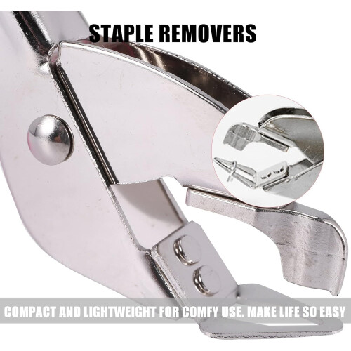 Handheld Staple Remover, Spring Loaded Pink Staple Puller for Office School Home Use, Lightweight and Ergonomic Design 2