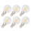 6 Stück E12 G45 LED-Lampen 4W Warmweiß Glas 8x4,5cm 15