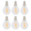6 Stück E12 G45 LED-Lampen 4W Warmweiß Glas 8x4,5cm 14