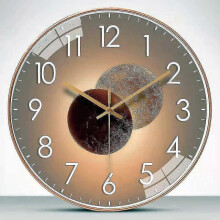 30cm Modern Quartz Silent Wall Clock, No Ticking Sound, Kitchen Clock Wall for Living Room, Room, Office (gold)