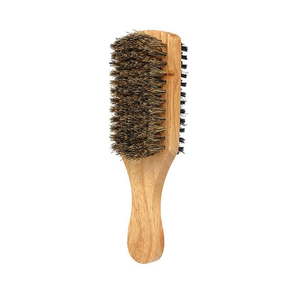 Shaving Brush Bristle and Nylon Hair Handmade Beard Foam Cleaning Tool 17.5 cm Size for Men's Grooming