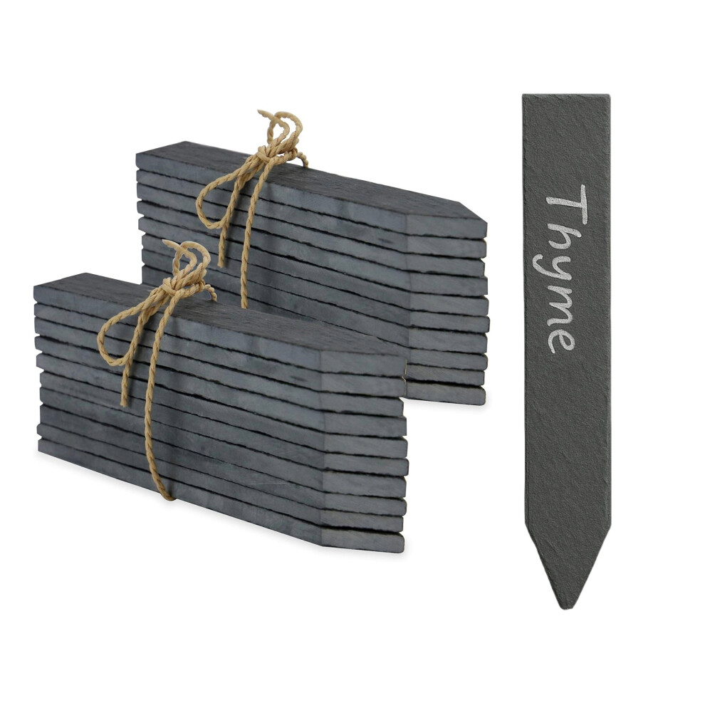 Magna Retail Plant Marker Lables Slate X20 Garden Herb Vegetable Flower Markers Stakes Chalk