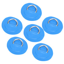 6 Stück PVC D-Ring Patch & 5 m Bungee-Seil Set für Kajaks Blau