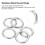 Robuste 5 Stück Edelstahl 20mm Hoop-Ringe für Boote & Navigation 12