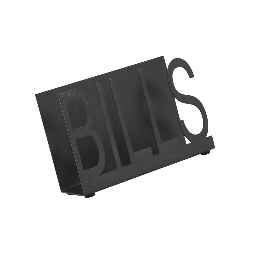 Multifunctional Desk Letter Organizer, Portable Iron Construction, Large Capacity Black with Patterns, Ideal for Office Use-image-OPC-PK6W68D-NEW