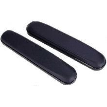(Short, Blue Leather handrail) 2pcs Padded Armrests Universal Arm Pads Replacement Leather Armrest Cushion For Wheelchair