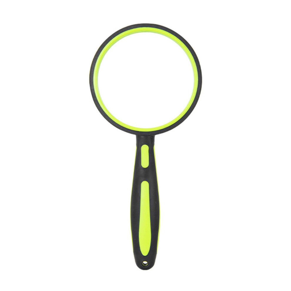Green 5-10X Magnification Handheld Magnifying Glass With Non-Slip Rubber Grip For Kids And Seniors, 85Mm Lens