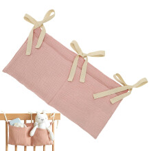 Bedside Storage Organizer, 15.35 x 7.87 Inch Baby Bag Caddy with 2 Pockets for Dorm, Office, Bedroom Use