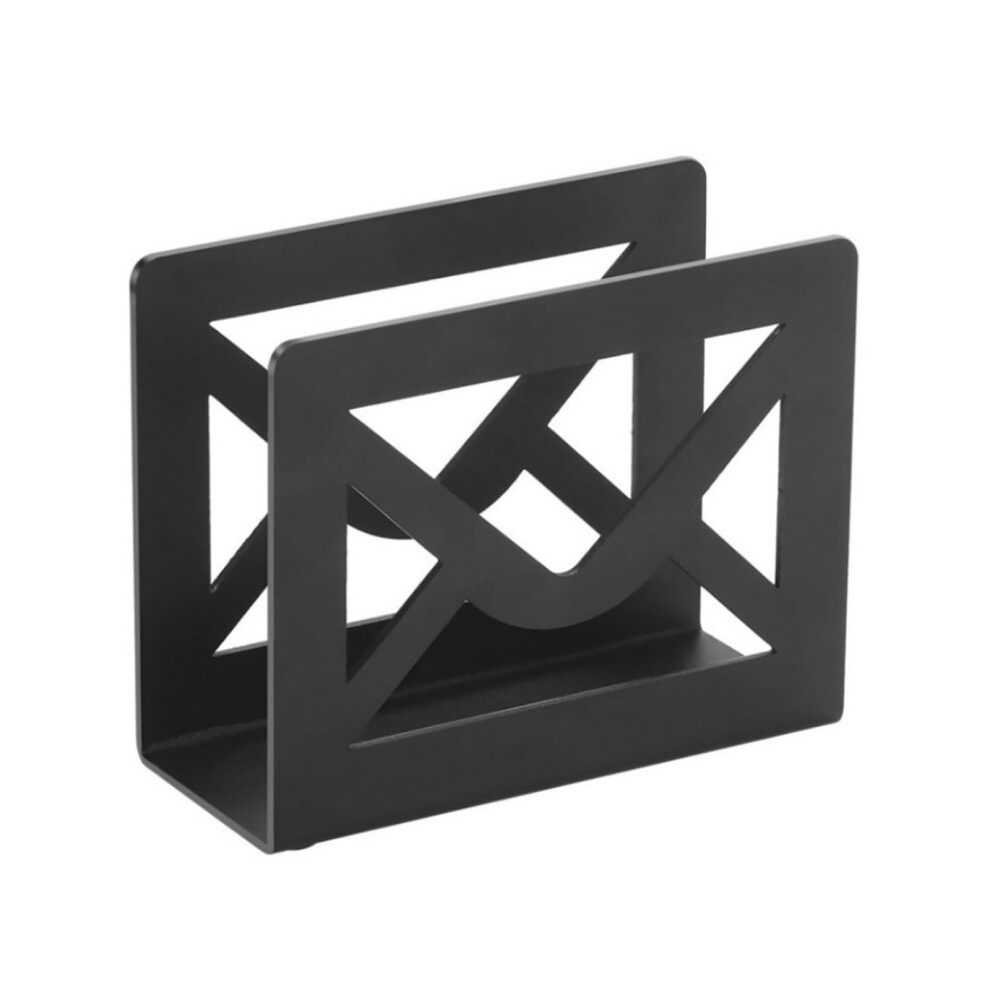 Efficient Desk Letter Organiser - Functional Iron Mail Holder for Sorting Documents, Black, 3-Compartment Design-image-OPC-PK6W6T2-NEW
