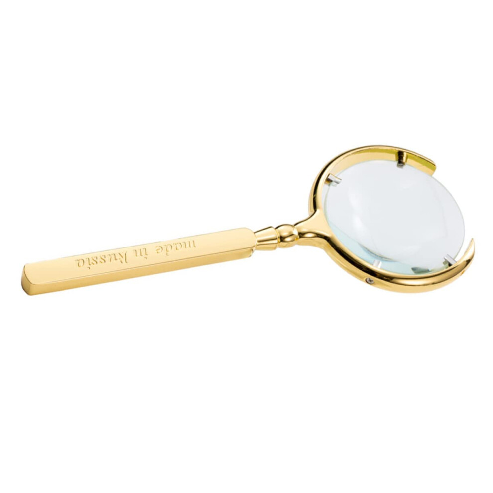 Handheld Lupe for Adults with 10x Magnification for Nature Observation, Scientific Experiments, and Outdoor Activities in Gold