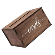 Wooden Wedding Card Box for Money Gifts, Greeting Cards, and Memories - Rustic Decorative Storage, Multifunctional Design