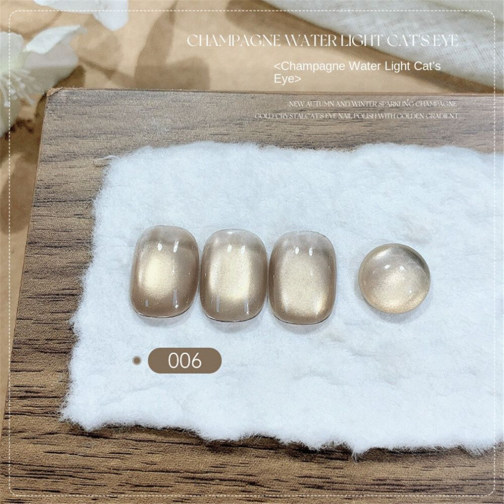 (Type#6) Baoshiman Champagne Water Light Cats Eye Gel Autumn And Winter Flash Net Red Gel-image-OPC-PK6W96D-NEW