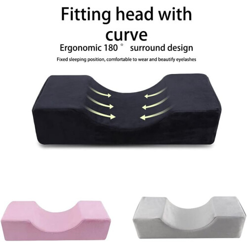 Headrest Neck Support Pillow for Eyelash Extensions, Comfortable Grey Beauty Salon Tool, Professional Makeup Accessory 2