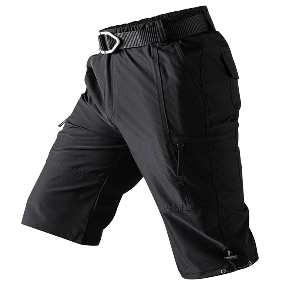 Cargo Shorts 3/4 Relaxed Fit Men's Elastic Waist Lightweight Hiking Shorts Breathable Casual Work Pants with Multi Pockets-image-OPC-PK6WB92-NEW