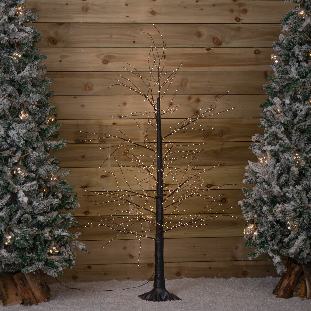 B&Q - 5Ft (1.5M) Tall Light Up Black Micro Dot Christmas Tree With 800 Warm White Leds And Remote Control - Image 3