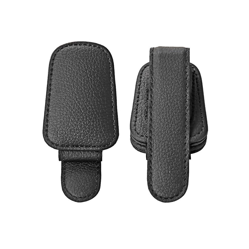 2 X Auto Sonnenbrillenhalter, Magnetischer Brillen-Clip Fã¼R Auto-Visier, Schwarz, Tuch, Universell Kompatibel 6947110739809