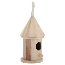 Gestalten Sie Ihr eigenes Vogelnest aus Holz – Kleine Größe 5 mit Aufhängeseil