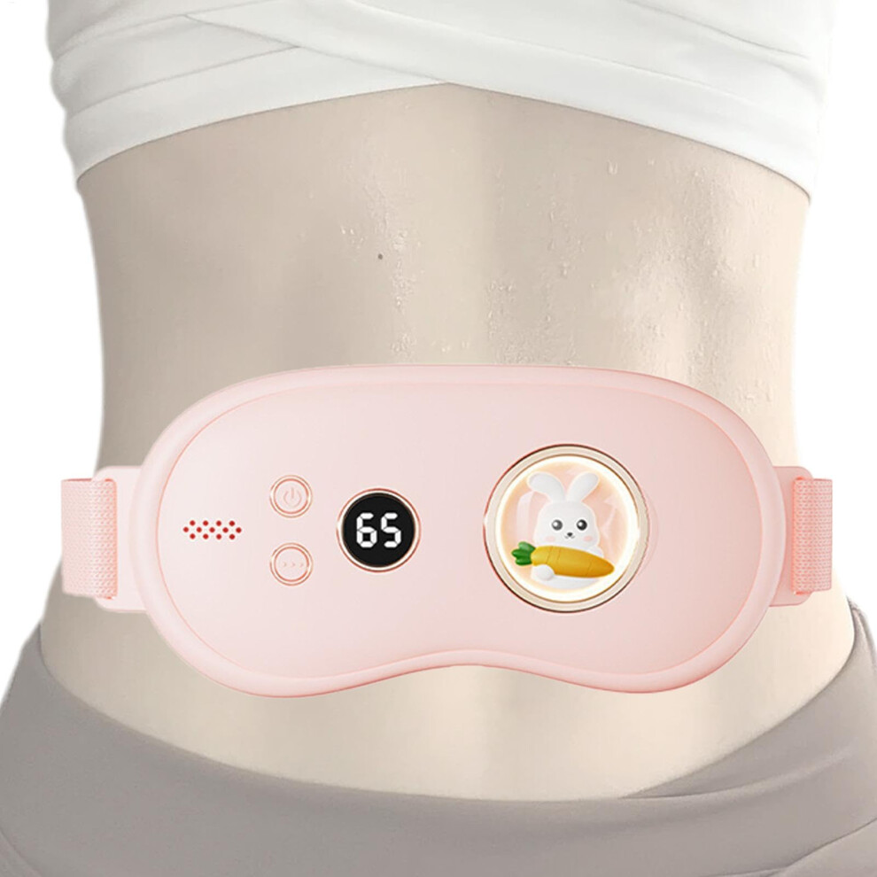 Period Cramps Heating Pad, Wireless Portable Heating Pad Belt, Rechargeable Adjustable LED Heat Therapy for Cramp Relief