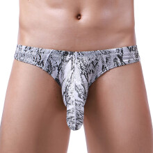 String Thong Men's Jockstrap Briefs Backless Buttocks Panties Gay Underwear Sports Fitness Mini Bikini White XXL