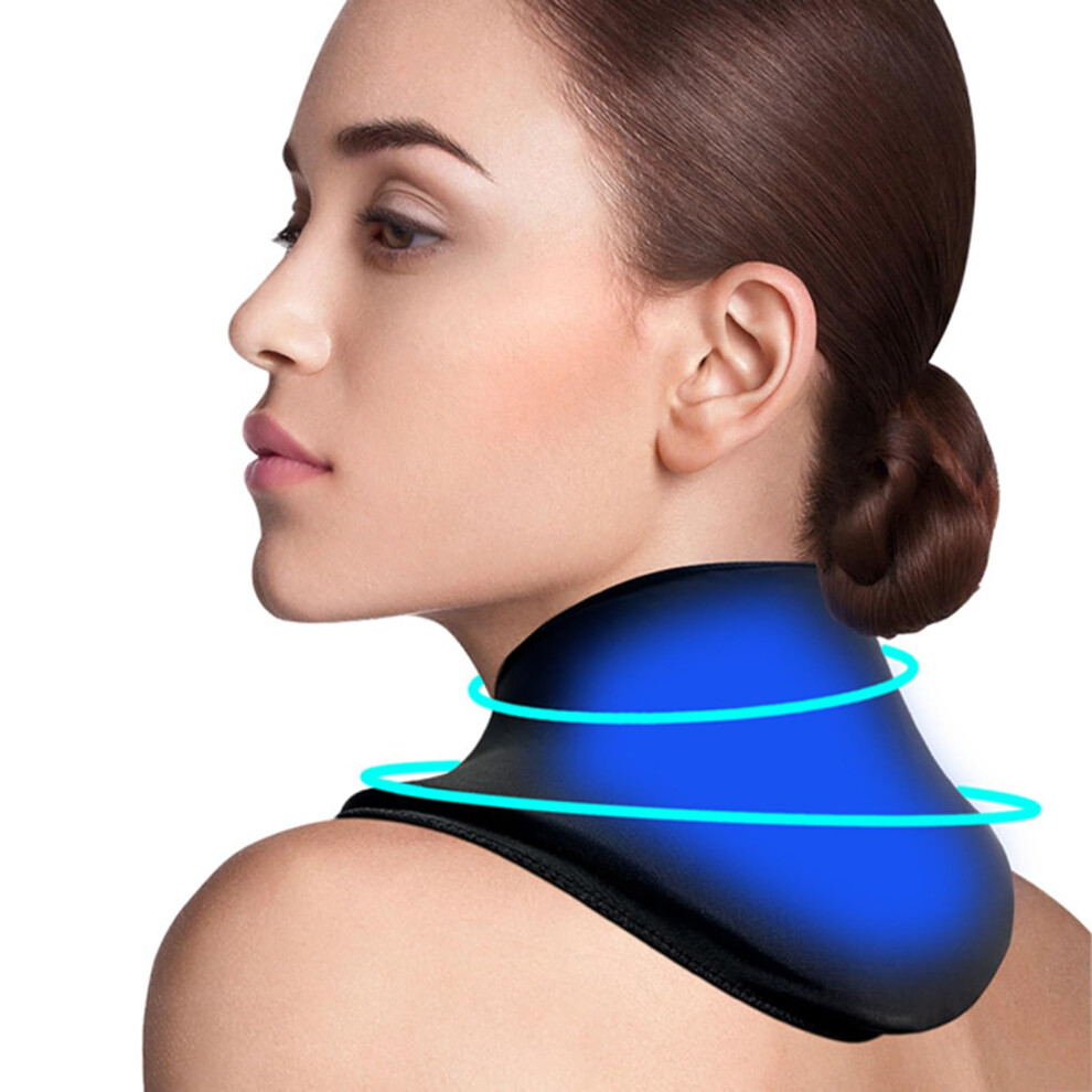 Black Neck Gel Ice Pack For Cold And Hot Therapy, Reusable Cervical Compression Pack For Neck Pain Relief,